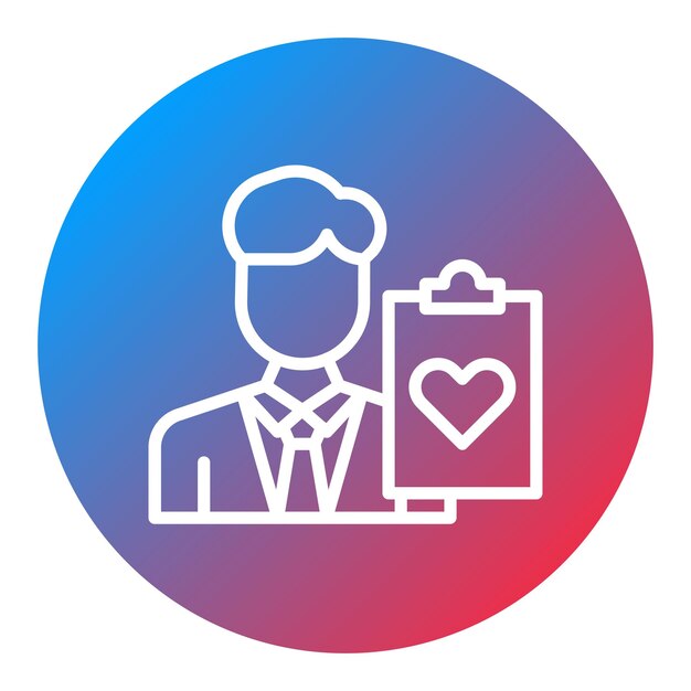 Imagen vectorial del icono del consejero masculino Se puede usar para Psicología