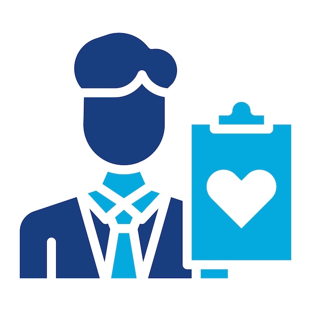 Imagen vectorial del icono del consejero masculino Se puede usar para Psicología