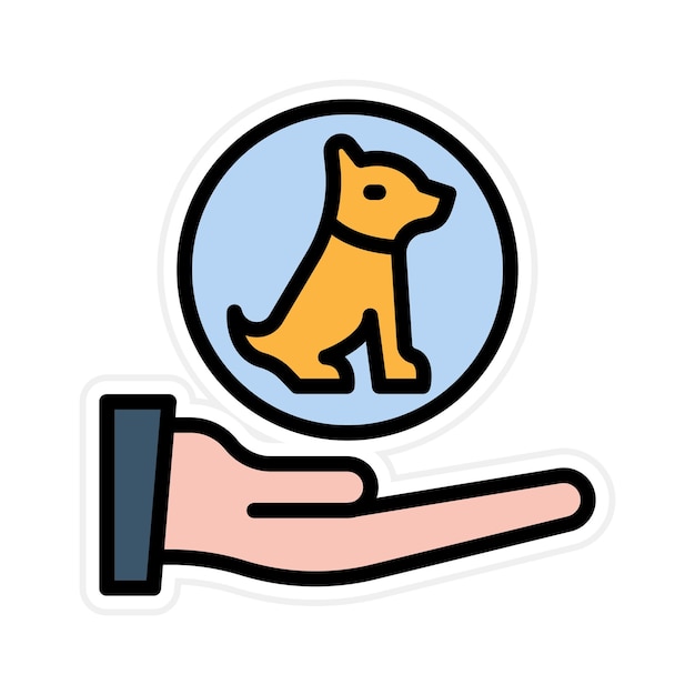 Imagen vectorial del icono de consejos para mascotas Se puede utilizar para veterinaria