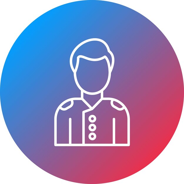 Imagen vectorial del icono del conserje Se puede utilizar para la gestión del hotel