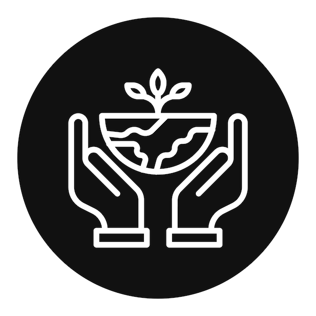 Imagen vectorial de icono de conservación ambiental Puede usarse para la caridad