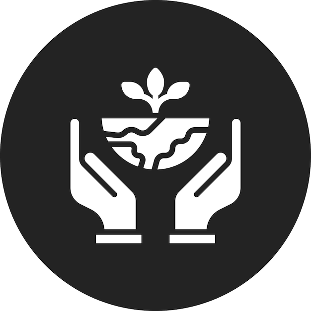 Imagen vectorial de icono de conservación ambiental Puede usarse para la caridad