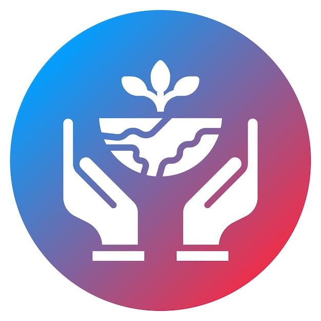 Imagen vectorial de icono de conservación ambiental Puede usarse para la caridad