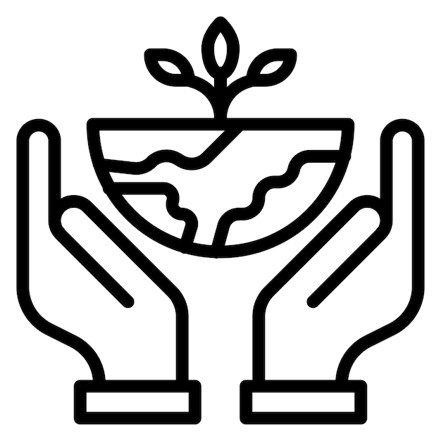 Imagen vectorial de icono de conservación ambiental Puede usarse para la caridad