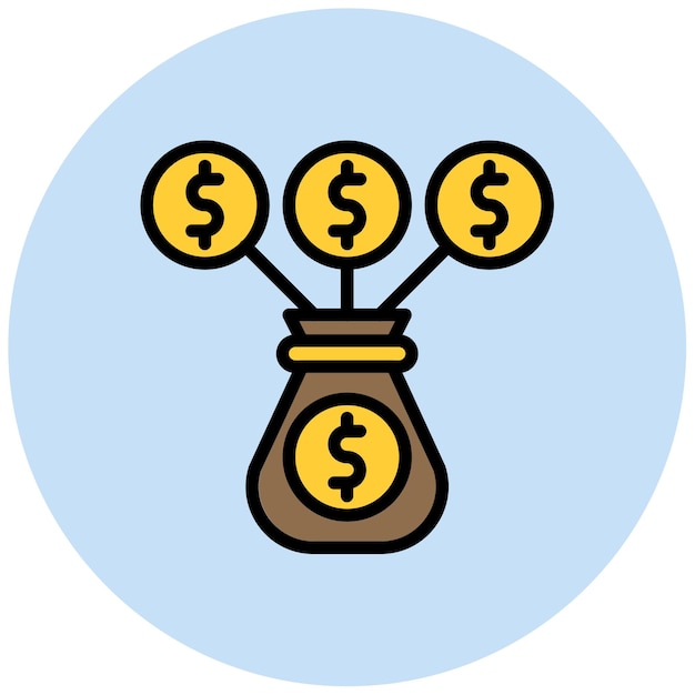 La imagen vectorial del icono de consolidación de la deuda se puede utilizar para el crédito y el préstamo