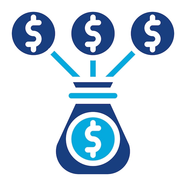 La imagen vectorial del icono de consolidación de la deuda se puede utilizar para el crédito y el préstamo