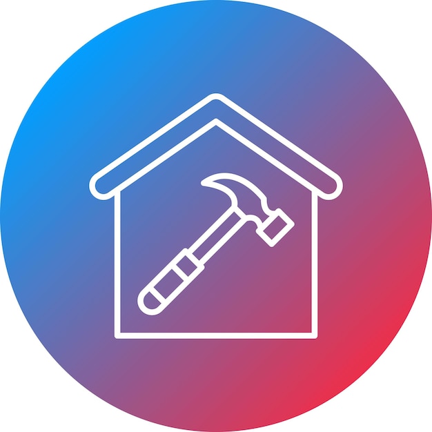 Imagen vectorial del icono de construcción de la casa Se puede utilizar para bienes raíces