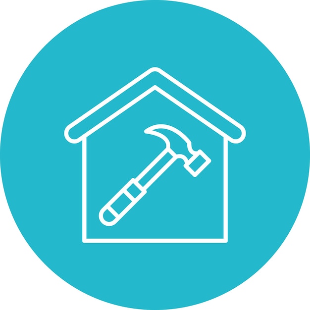 Imagen vectorial del icono de construcción de la casa Se puede utilizar para bienes raíces