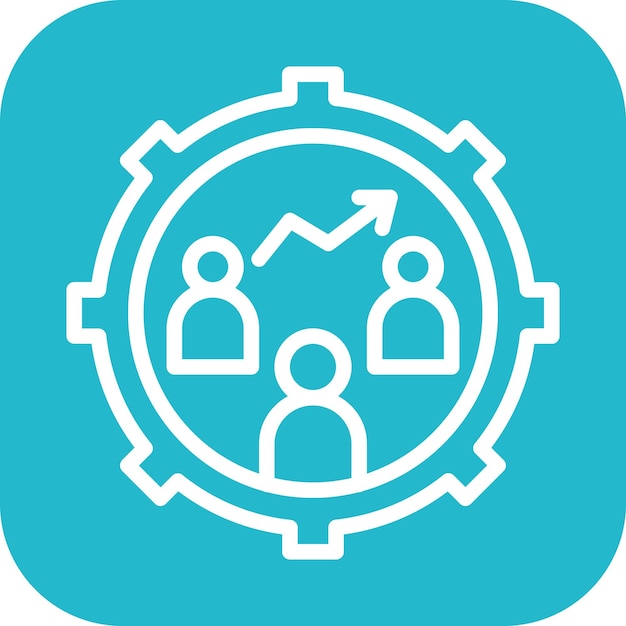 Imagen vectorial de icono de construcción de equipo Se puede utilizar para el liderazgo