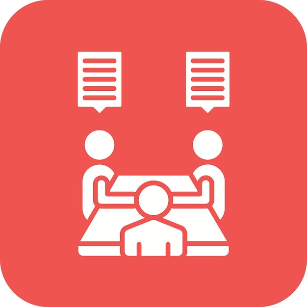 Imagen vectorial del icono de consulta Puede utilizarse para la Agencia de Medios Sociales