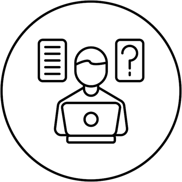 Imagen vectorial del icono del consultor estratégico Se puede utilizar para Digital Nomad