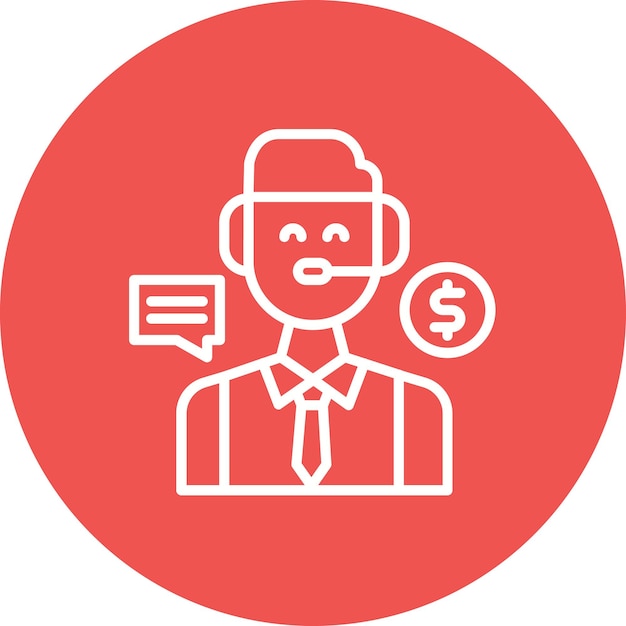 Imagen vectorial del icono del consultor Se puede utilizar para Gig Economy