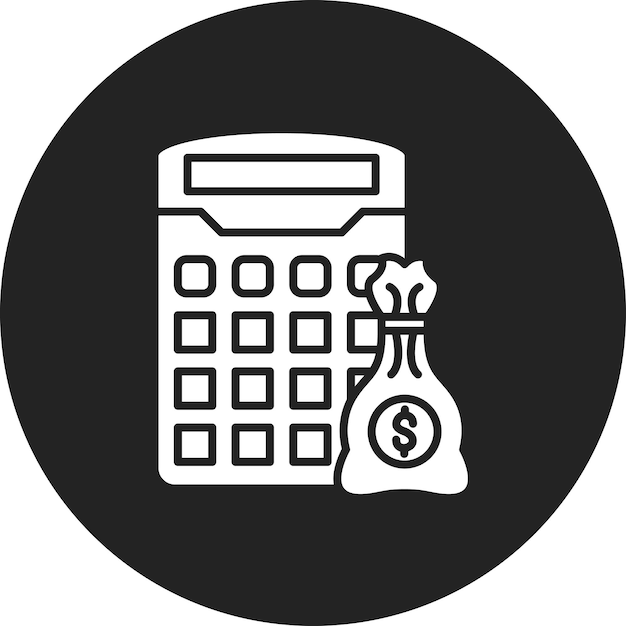 Imagen vectorial del ícono de contabilidad de costes Puede utilizarse para la contabilidad