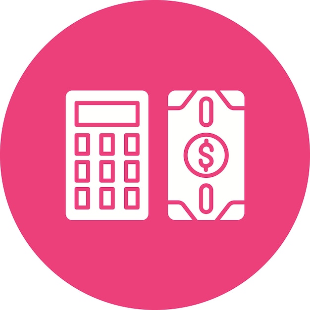 Imagen vectorial del icono de contabilidad de efectivo Se puede utilizar para la contabilidad
