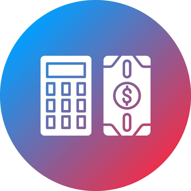 Imagen vectorial del icono de contabilidad de efectivo Se puede utilizar para la contabilidad