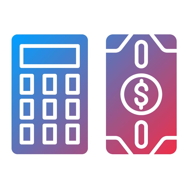 Imagen vectorial del icono de contabilidad de efectivo Se puede utilizar para la contabilidad