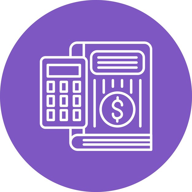 Imagen vectorial del icono de contabilidad financiera Se puede utilizar para la contabilidad