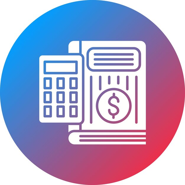 Imagen vectorial del icono de contabilidad financiera Se puede utilizar para la contabilidad