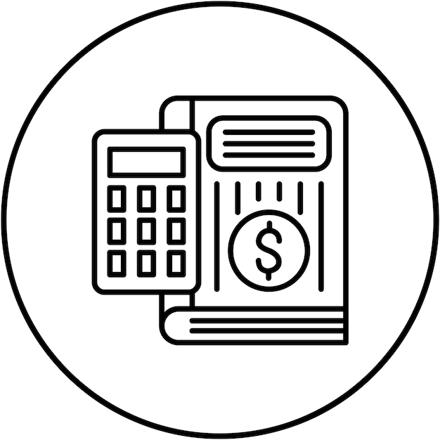 Imagen vectorial del icono de contabilidad financiera Se puede utilizar para la contabilidad