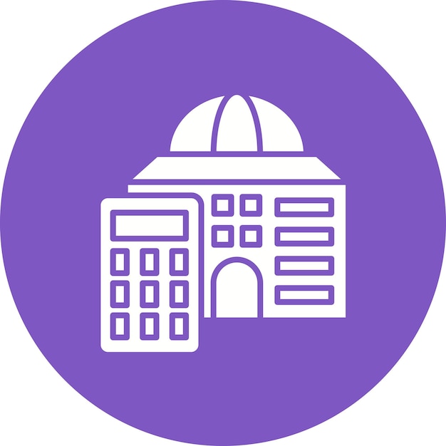 Imagen vectorial de icono de contabilidad gubernamental Puede utilizarse para la contabilidad