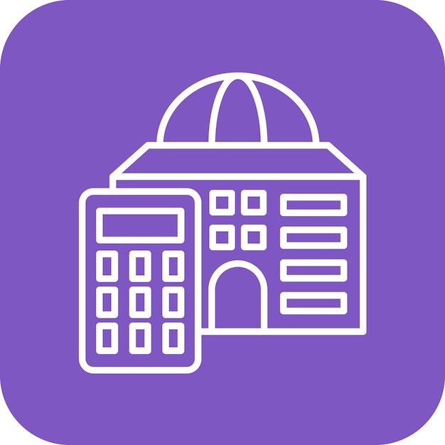Imagen vectorial de icono de contabilidad gubernamental Puede utilizarse para la contabilidad