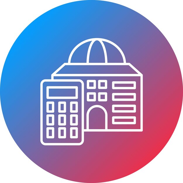 Imagen vectorial de icono de contabilidad gubernamental Puede utilizarse para la contabilidad
