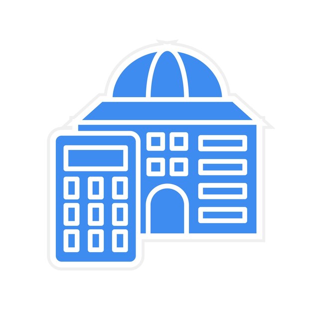 Imagen vectorial de icono de contabilidad gubernamental Puede utilizarse para la contabilidad