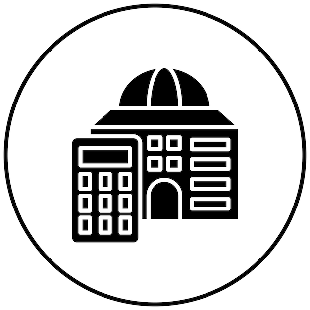 Imagen vectorial de icono de contabilidad gubernamental Puede utilizarse para la contabilidad