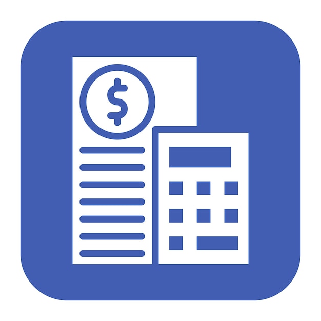 Imagen vectorial de icono de contabilidad Se puede usar para crédito y préstamo