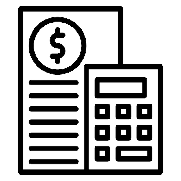 Imagen vectorial de icono de contabilidad Se puede usar para crédito y préstamo