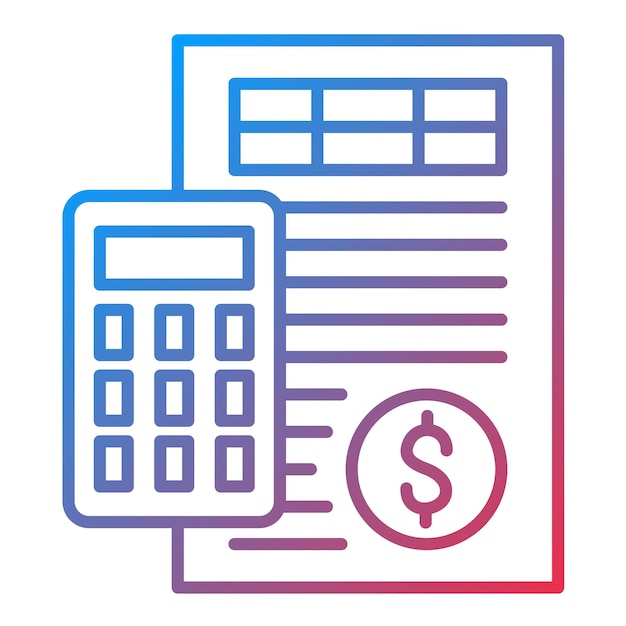 Imagen vectorial del icono de contabilidad Se puede utilizar para la contabilidad