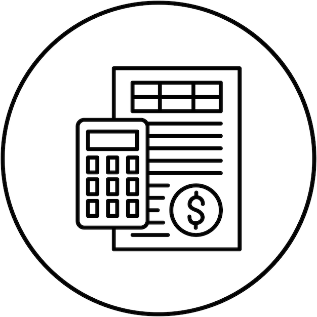 Imagen vectorial del icono de contabilidad Se puede utilizar para la contabilidad