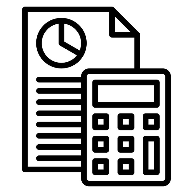 Imagen vectorial del icono de contabilidad Puede utilizarse para Servicios Profesionales
