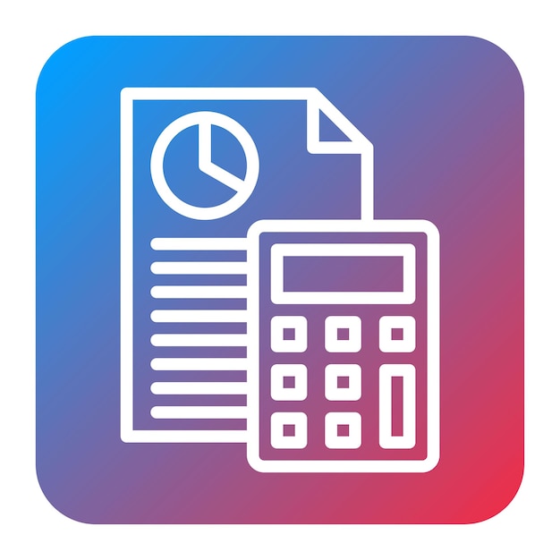 Imagen vectorial del icono de contabilidad Puede utilizarse para Servicios Profesionales