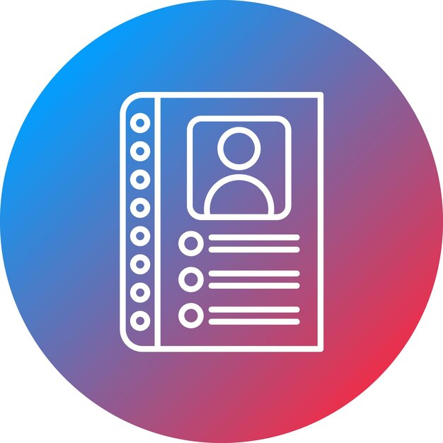 Imagen vectorial del icono de contactos Se puede utilizar para Comunicación y Medios