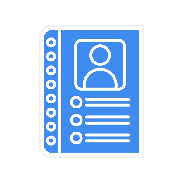 Imagen vectorial del icono de contactos Se puede utilizar para Comunicación y Medios