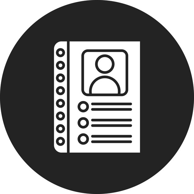 Imagen vectorial del icono de contactos Se puede utilizar para Comunicación y Medios