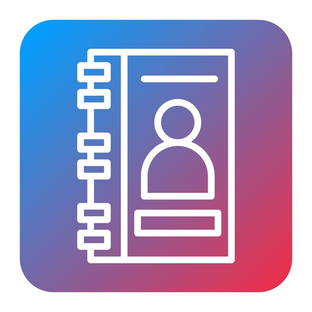 Imagen vectorial del icono de contactos Se puede utilizar para la relación social