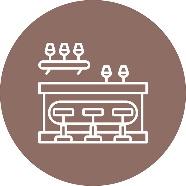 Imagen vectorial del icono del contador de la barra Se puede usar para Coffee Shop