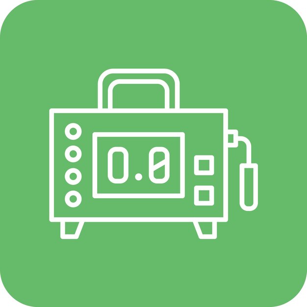 Imagen vectorial del icono del contador Geiger Puede utilizarse para la energía nuclear