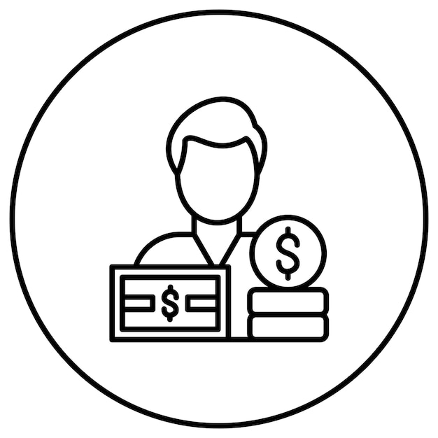 Imagen vectorial del icono del contador Se puede utilizar para la contabilidad