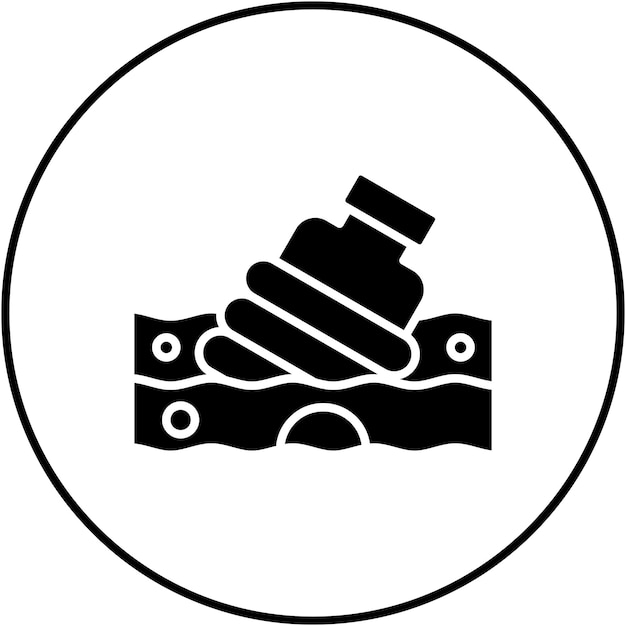 Imagen vectorial del icono de contaminación del agua Se puede utilizar para la contaminación