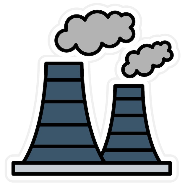 Imagen vectorial del icono de la contaminación del aire Se puede utilizar para la contaminación