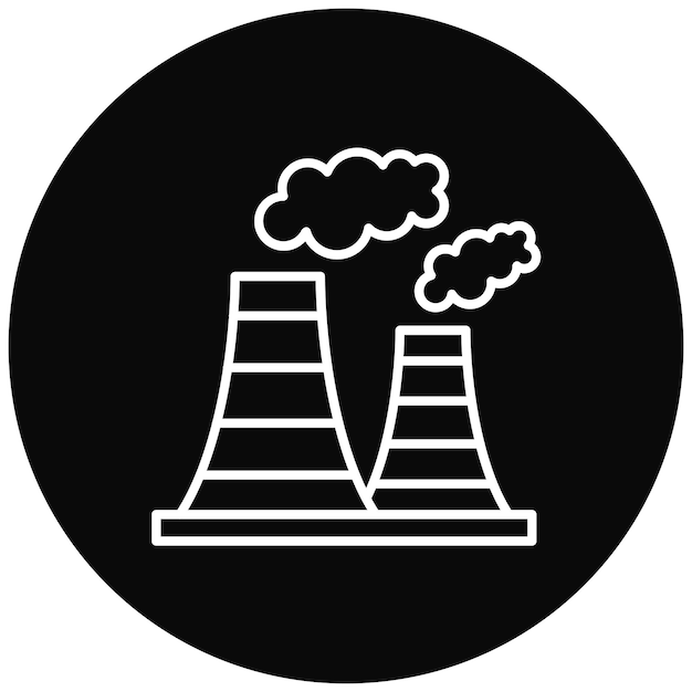 Imagen vectorial del icono de la contaminación del aire Se puede utilizar para la contaminación