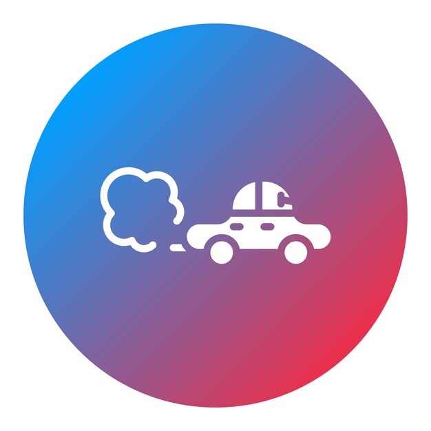 Imagen vectorial del icono de contaminación del automóvil Se puede usar para el calentamiento global