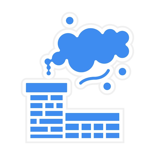 Vector imagen vectorial del icono de la contaminación de la chimenea se puede utilizar para la contaminación