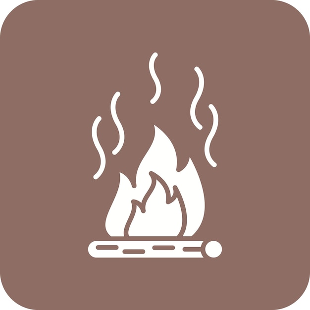 Imagen vectorial del icono de contaminación por fuego Se puede utilizar para la contaminación
