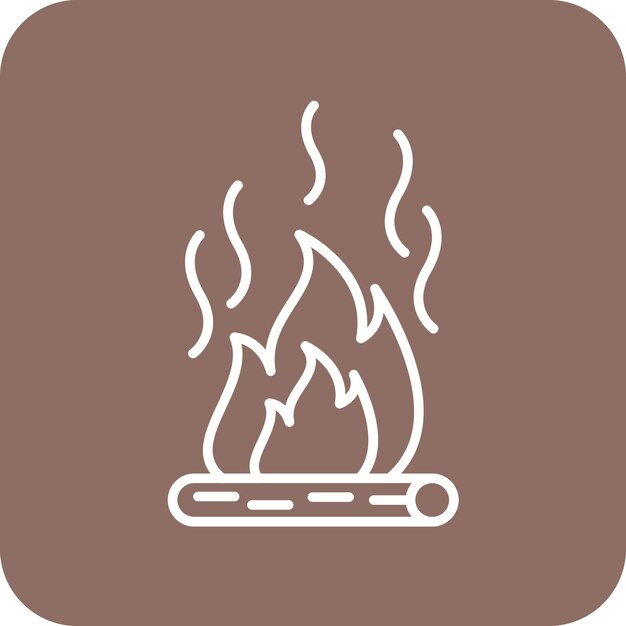 Imagen vectorial del icono de contaminación por fuego Se puede utilizar para la contaminación