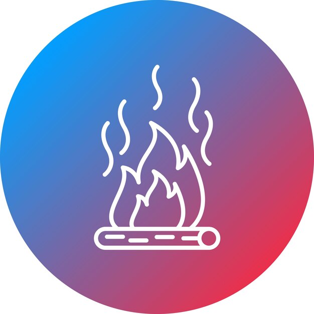 Imagen vectorial del icono de contaminación por fuego Se puede utilizar para la contaminación