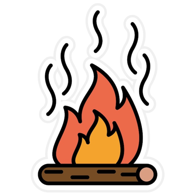 Imagen vectorial del icono de contaminación por fuego Se puede utilizar para la contaminación